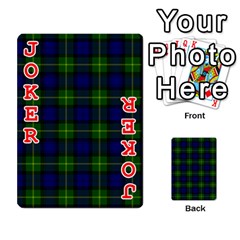 Gordon Tartan Playing Cards 54 Designs from ArtsNow.com Front - Joker2