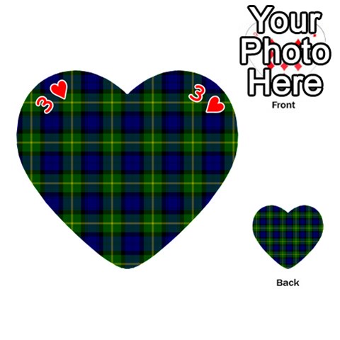Gordon Tartan Playing Cards 54 (Heart) from ArtsNow.com Front - Heart3