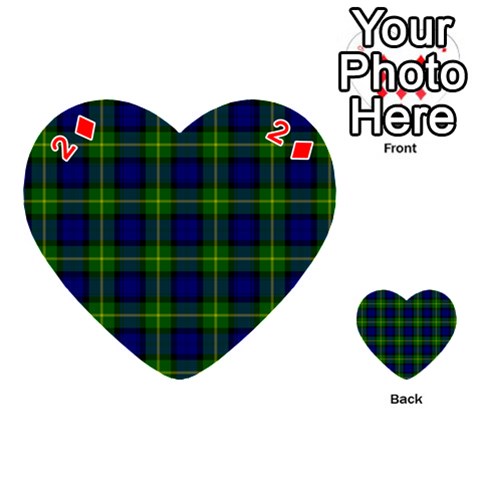 Gordon Tartan Playing Cards 54 (Heart) from ArtsNow.com Front - Diamond2