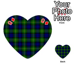 Queen Gordon Tartan Playing Cards 54 (Heart) from ArtsNow.com Front - DiamondQ