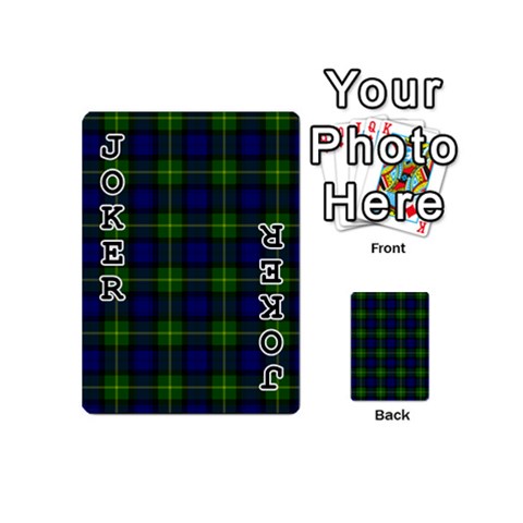 Gordon Tartan Playing Cards 54 (Mini) from ArtsNow.com Front - Joker1