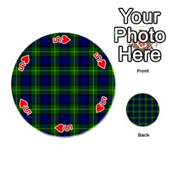 Gordon Tartan Playing Cards 54 (Round) from ArtsNow.com Front - Heart5