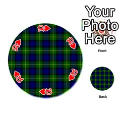 Gordon Tartan Playing Cards 54 (Round) from ArtsNow.com Front - Heart10