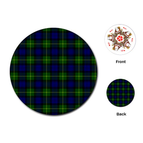 Gordon Tartan Playing Cards (Round) from ArtsNow.com Front