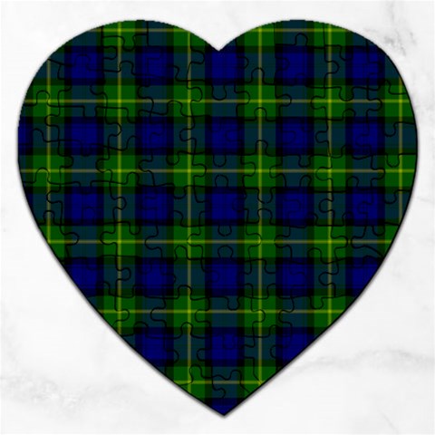 Gordon Tartan Jigsaw Puzzle (Heart) from ArtsNow.com Front