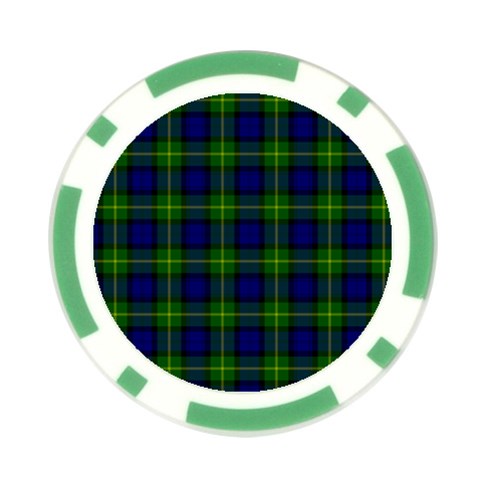 Gordon Tartan Poker Chip Card Guard from ArtsNow.com Front