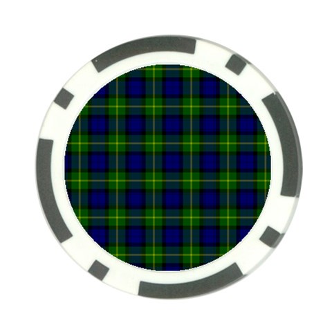 Gordon Tartan Poker Chip Card Guard from ArtsNow.com Back