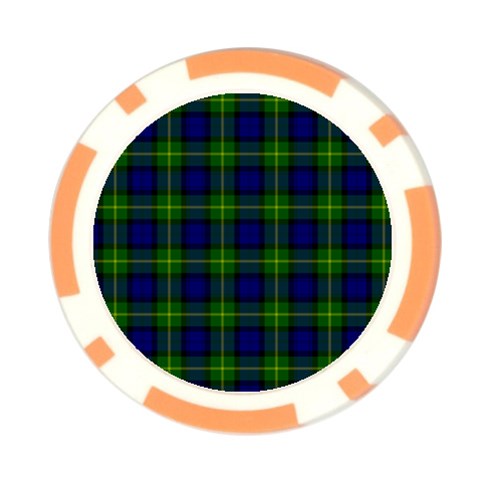Gordon Tartan Poker Chip Card Guard (10 pack) from ArtsNow.com Front