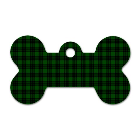 Graham Tartan Dog Tag Bone (Two Sides) from ArtsNow.com Front