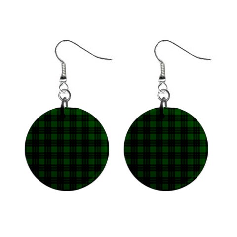 Graham Tartan 1  Button Earrings from ArtsNow.com Front