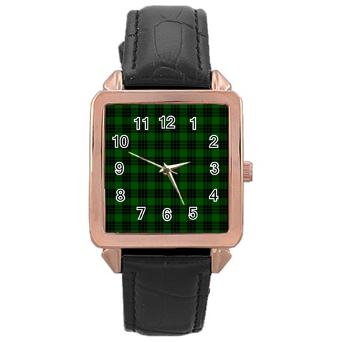 Graham Tartan Rose Gold Leather Watch from ArtsNow.com Front