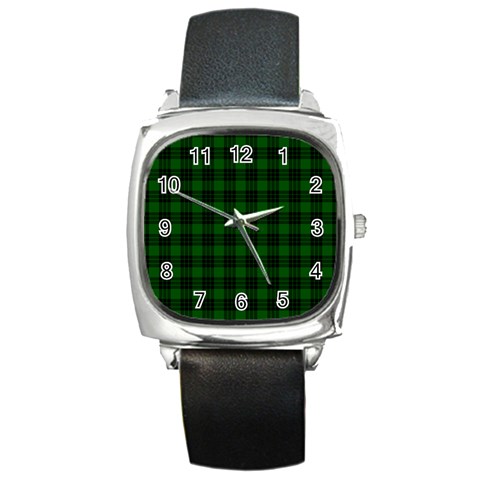 Graham Tartan Square Metal Watch from ArtsNow.com Front