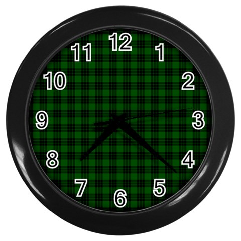 Graham Tartan Wall Clock (Black) from ArtsNow.com Front
