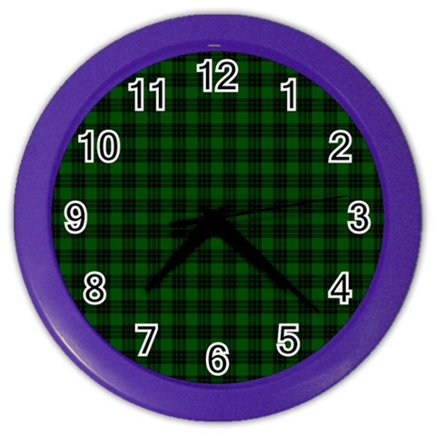 Graham Tartan Color Wall Clock from ArtsNow.com Front