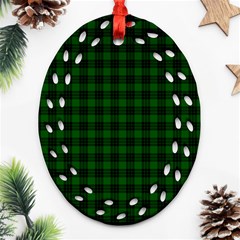 Graham Tartan Oval Filigree Ornament (Two Sides) from ArtsNow.com Back