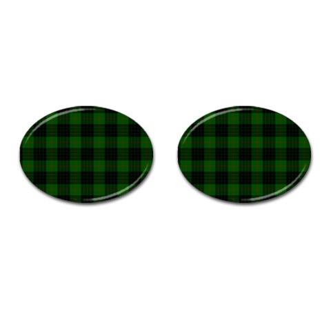 Gunn Tartan Cufflinks (Oval) from ArtsNow.com Front(Pair)