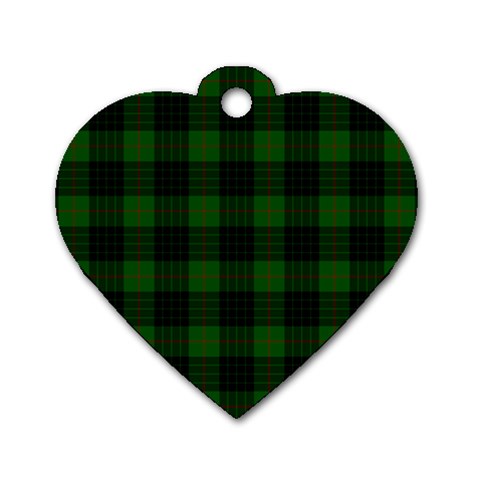 Gunn Tartan Dog Tag Heart (Two Sides) from ArtsNow.com Front