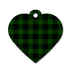 Gunn Tartan Dog Tag Heart (Two Sides) from ArtsNow.com Front