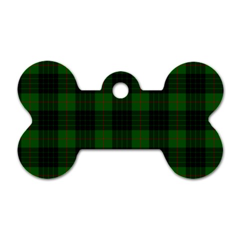 Gunn Tartan Dog Tag Bone (Two Sides) from ArtsNow.com Front