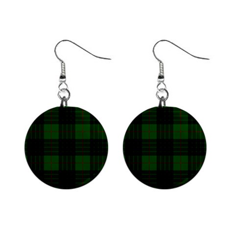 Gunn Tartan 1  Button Earrings from ArtsNow.com Front