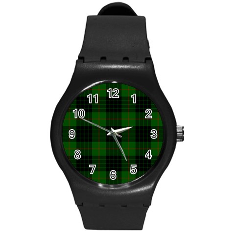 Gunn Tartan Round Plastic Sport Watch (M) from ArtsNow.com Front