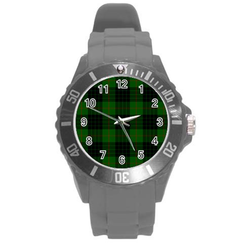 Gunn Tartan Round Plastic Sport Watch (L) from ArtsNow.com Front