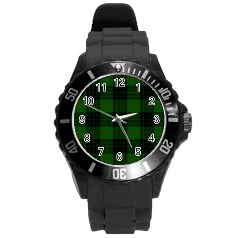 Gunn Tartan Round Plastic Sport Watch (L) from ArtsNow.com Front