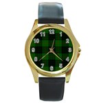 Gunn Tartan Round Gold Metal Watch