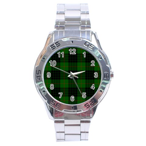 Gunn Tartan Stainless Steel Analogue Watch from ArtsNow.com Front