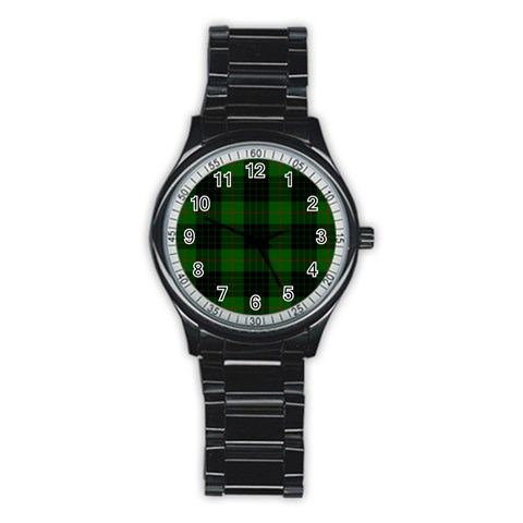 Gunn Tartan Stainless Steel Round Watch from ArtsNow.com Front