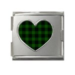 Gunn Tartan Mega Link Heart Italian Charm (18mm)