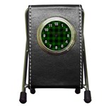 Gunn Tartan Pen Holder Desk Clock