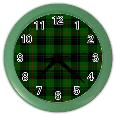 Gunn Tartan Color Wall Clock from ArtsNow.com Front