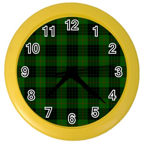 Gunn Tartan Color Wall Clock from ArtsNow.com Front