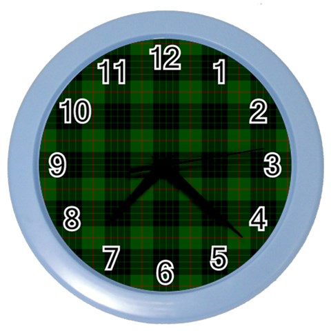 Gunn Tartan Color Wall Clock from ArtsNow.com Front
