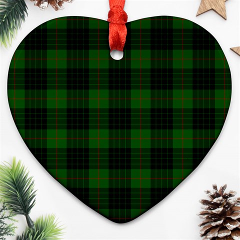Gunn Tartan Heart Ornament (Two Sides) from ArtsNow.com Front