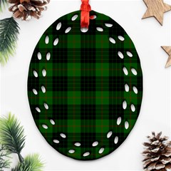 Gunn Tartan Oval Filigree Ornament (Two Sides) from ArtsNow.com Back