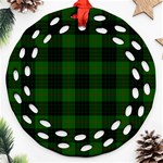 Gunn Tartan Round Filigree Ornament (Two Sides)