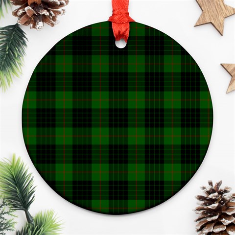 Gunn Tartan Round Ornament (Two Sides) from ArtsNow.com Front