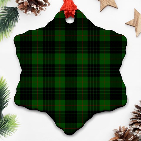 Gunn Tartan Snowflake Ornament (Two Sides) from ArtsNow.com Front