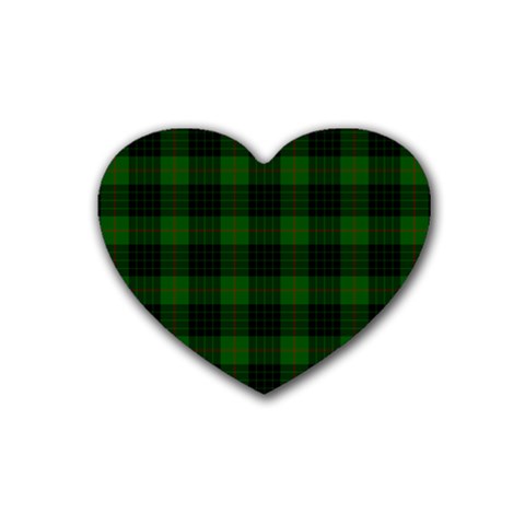 Gunn Tartan Rubber Coaster (Heart) from ArtsNow.com Front