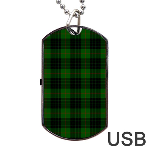 Gunn Tartan Dog Tag USB Flash (One Side) from ArtsNow.com Front