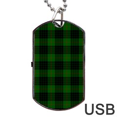 Gunn Tartan Dog Tag USB Flash (Two Sides) from ArtsNow.com Front