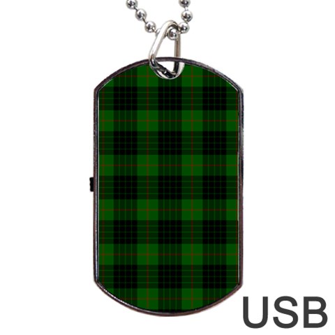 Gunn Tartan Dog Tag USB Flash (Two Sides) from ArtsNow.com Back