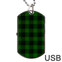 Gunn Tartan Dog Tag USB Flash (Two Sides) from ArtsNow.com Back