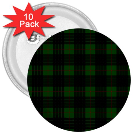 Gunn Tartan 3  Button (10 pack) from ArtsNow.com Front