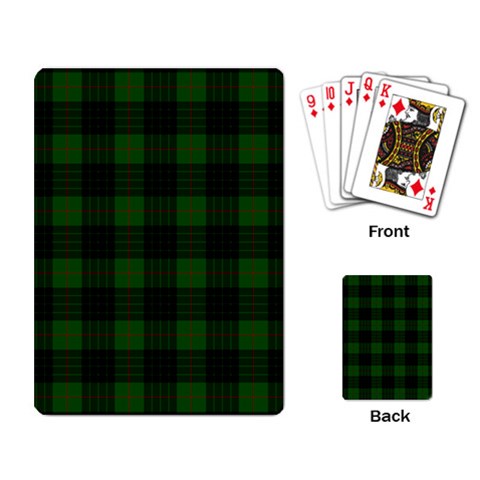Gunn Tartan Playing Cards Single Design from ArtsNow.com Back