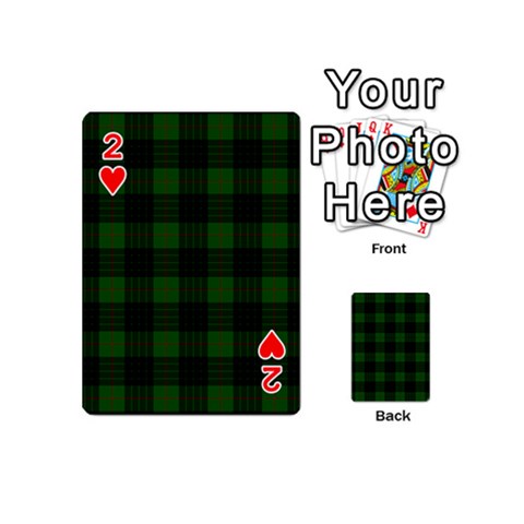 Gunn Tartan Playing Cards 54 (Mini) from ArtsNow.com Front - Heart2