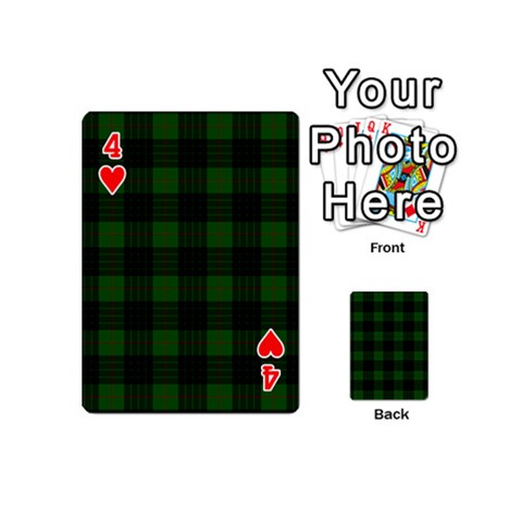 Gunn Tartan Playing Cards 54 (Mini) from ArtsNow.com Front - Heart4