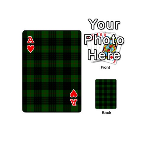 Ace Gunn Tartan Playing Cards 54 (Mini) from ArtsNow.com Front - HeartA